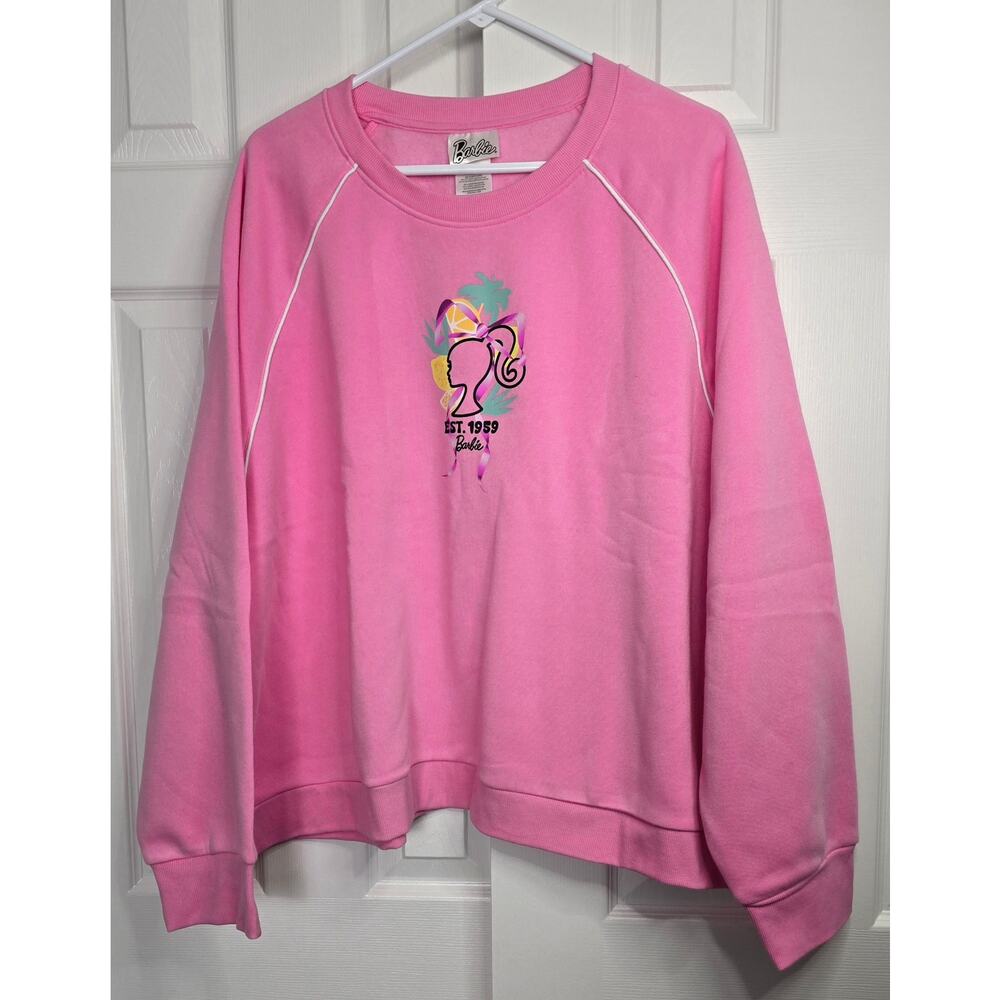 Barbie Lemons Pink Graphic Sweatshirt- Women's Size 2X